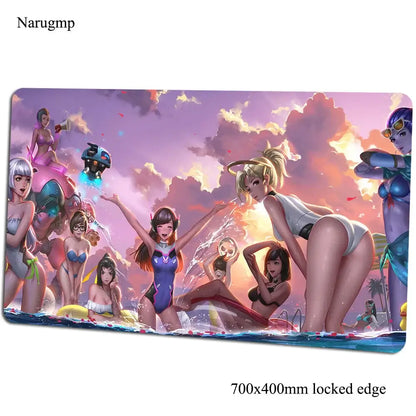 Podloga za miš Overwatch 700x400x3mm, gaming podloga za miš, anime stil, za ured i prijenosno računalo, podloga za stol, poklon za dječaka, podloga za PC gamere