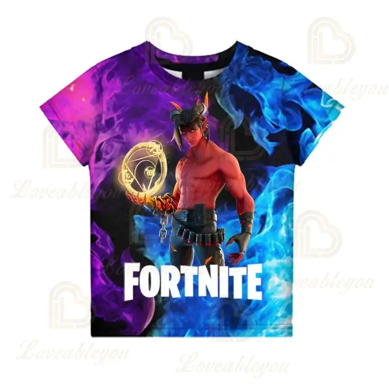 Fortnite Victory Game 3D T-shirt Baby Clothing Harajuku T-shirt Children Cute Kids Battle Royale Hero Tops Boys Girls