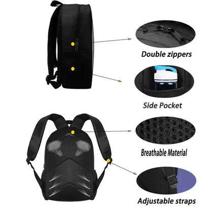 Cute Cartoon 3pcs Set School Backpack with Lunch Bag and Pencil Case, Large Anime Fortnite Kids School Bags for Boys and Girls