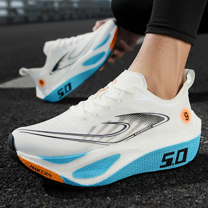 Men's Sports Shoes Cushioning Non-Slip Flat Wear Resistant Sneakers Mesh Breathable Platform Soft Running Shoes for Man