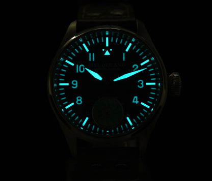 Hruodland 2025 new pilot ST3620 men's manual mechanical watch 43MM sapphire waterproof 10Bar BGW-9 retro reloj hombre