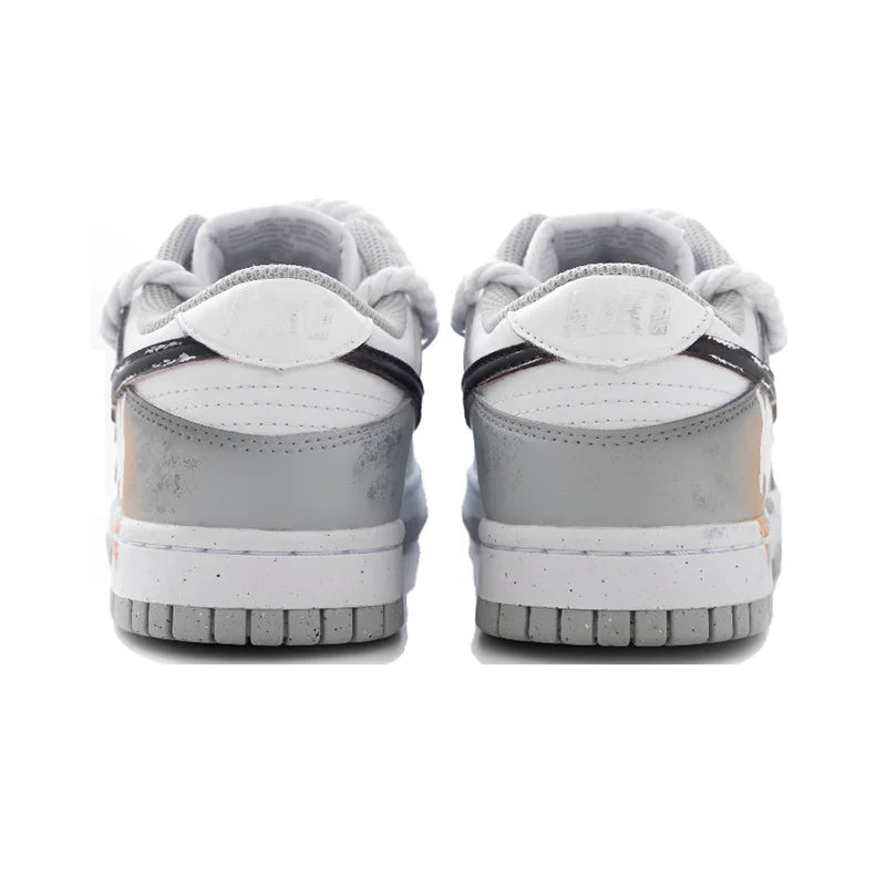 Individuell gestaltete Sneaker: Nike Dunk Cyberpunk Graffiti Gradient Blended Artistic Low-Top Unisex-Skateschuhe