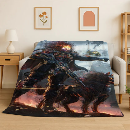 Call of Duty COD War Game Cartoon Flannel Blanket Soft Warm Throw Blanket for Bedroom Living Room Bed Travel Camping Picnic