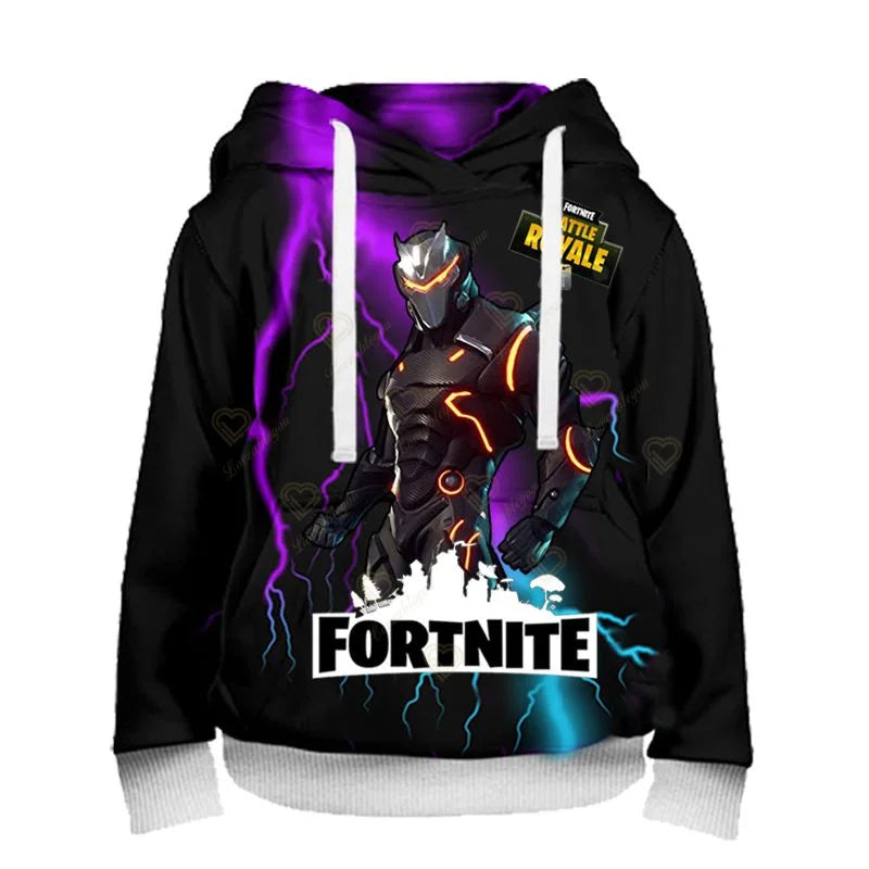 Fortnite Kids Sweatshirt Victory Royale 3D Printed Hoodies for Men, Women, and Children, Game Hooded Streetwear Pullover, Perfect Birthday Gift