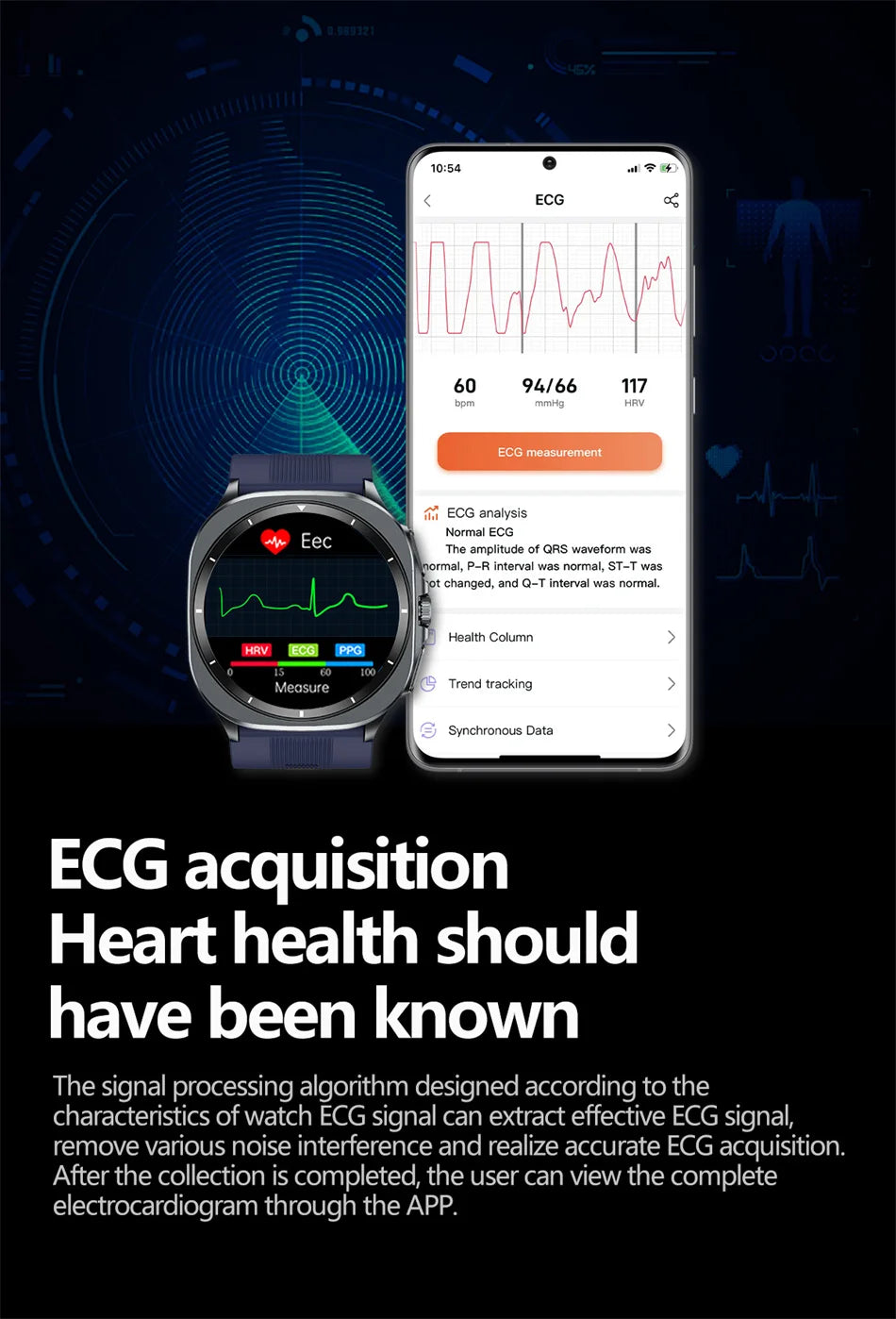 2026 New Health track Smartwatch Air Pump Airbag True Blood Pressure Health Measure Smart Watch Men Women Blood oxygen BT Call