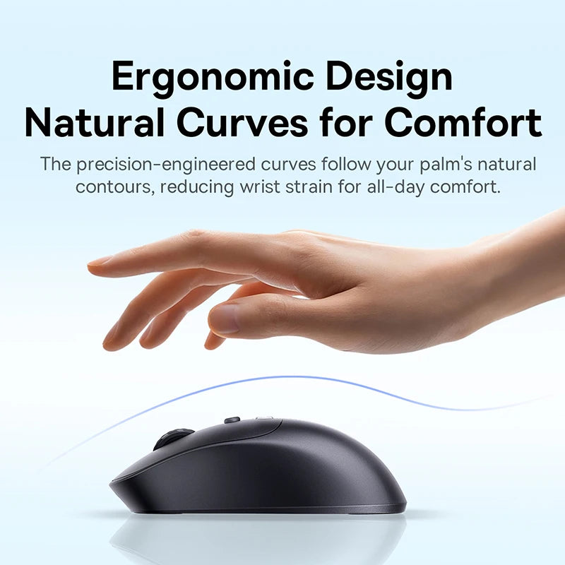 【NOVO】Baseus EM2 ergonomski bežični miš Bluetooth 5.3 2.4G, Type-C punjenje, ultra lagan, tih, s prilagodljivim tipkama