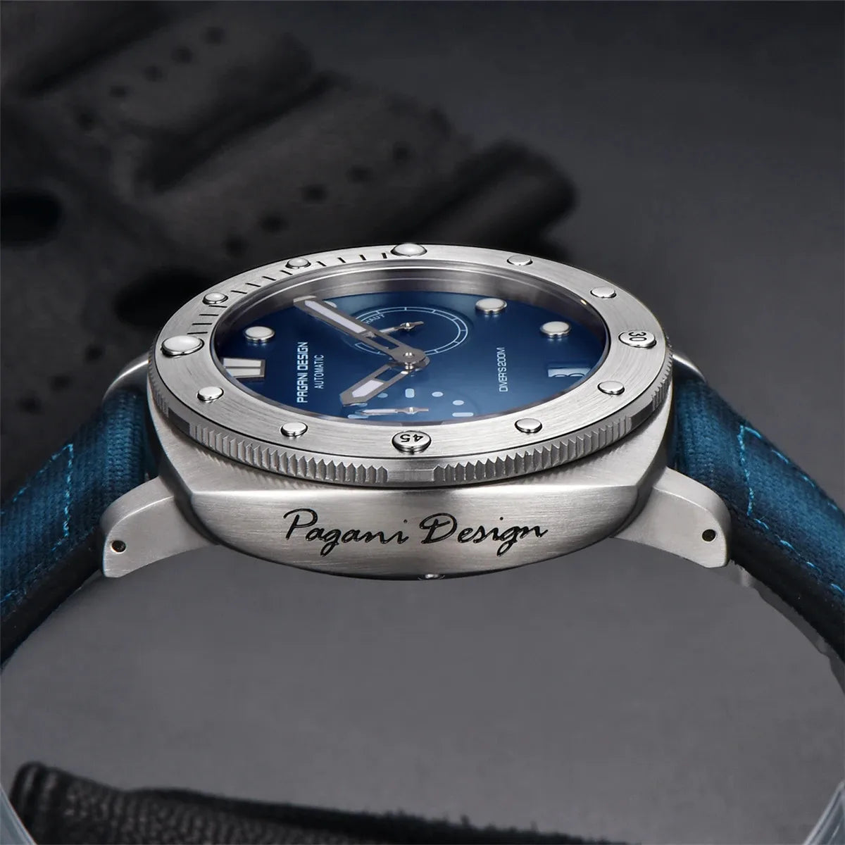 PAGANI DESIGN Men's Mechanical Watch Luxury Sapphire Glass Luminous Automatic Watch 200M Waterproof Stainless Steel Watch