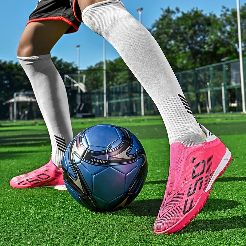 Chaussures de football pour hommes, crampons de football pour terrain en gazon, chaussures de sport pour entraînement, crampons de football antidérapants, crampons de football.