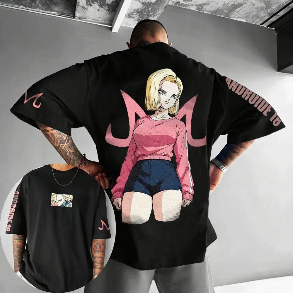 Oversized Cosplay Costumes Dragon Ball Broly 2026 Summer New Product Harajuku Anime Printed Y2K Hip Hop Casual Unisex T-shirt
