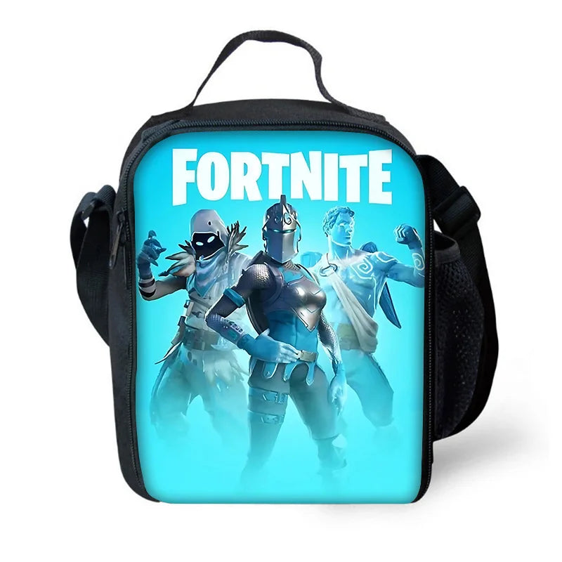 Child Insulated Large Capacity Hot Game Fortnite Bag for Boys and Girls Student Outdoor Picnic Reusable Thermal Cooler Lunch Box