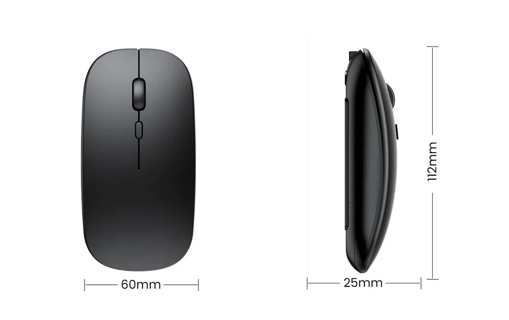 Ratón inalámbrico recargable de doble modo, compatible con Bluetooth y USB 2.4G, para ordenador, portátil, iPad, tablet y notebook, ratón gaming