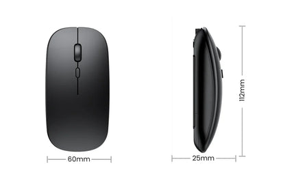Ratón inalámbrico recargable de doble modo, compatible con Bluetooth y USB 2.4G, para ordenador, portátil, iPad, tablet y notebook, ratón gaming