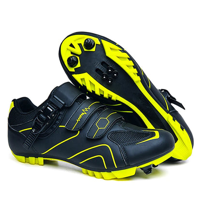 Pantofi de mountain bike pentru bărbați, pantofi de ciclism cu cataramă rapidă, compatibili cu pedalele cu sistem SPD, pentru interior și exterior, pantofi MTB pentru femei