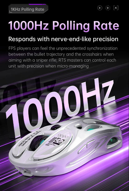 Kabellose 2.4G Tri-Mode RGB Gaming-Maus mit leichtem Hohl-Design, Chroma-Beleuchtung, kabelgebunden, Bluetooth, E-Sports-Maus-Controller