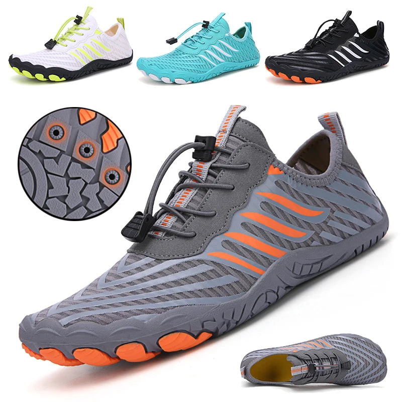 Uomo Donna Scarpe da acqua Scarpe acquatiche Scarpe drenanti Sport da spiaggia Sandali da nuoto Asciugatura rapida Canottaggio A piedi nudi Immersioni Pesca Surf Sneakers