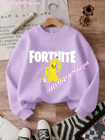 New Fortnite Kids Sweatshirts Cartoon Game Character Printed Hoodie Autumn Casual Children’s Tops Winter Baby Boys Clothing