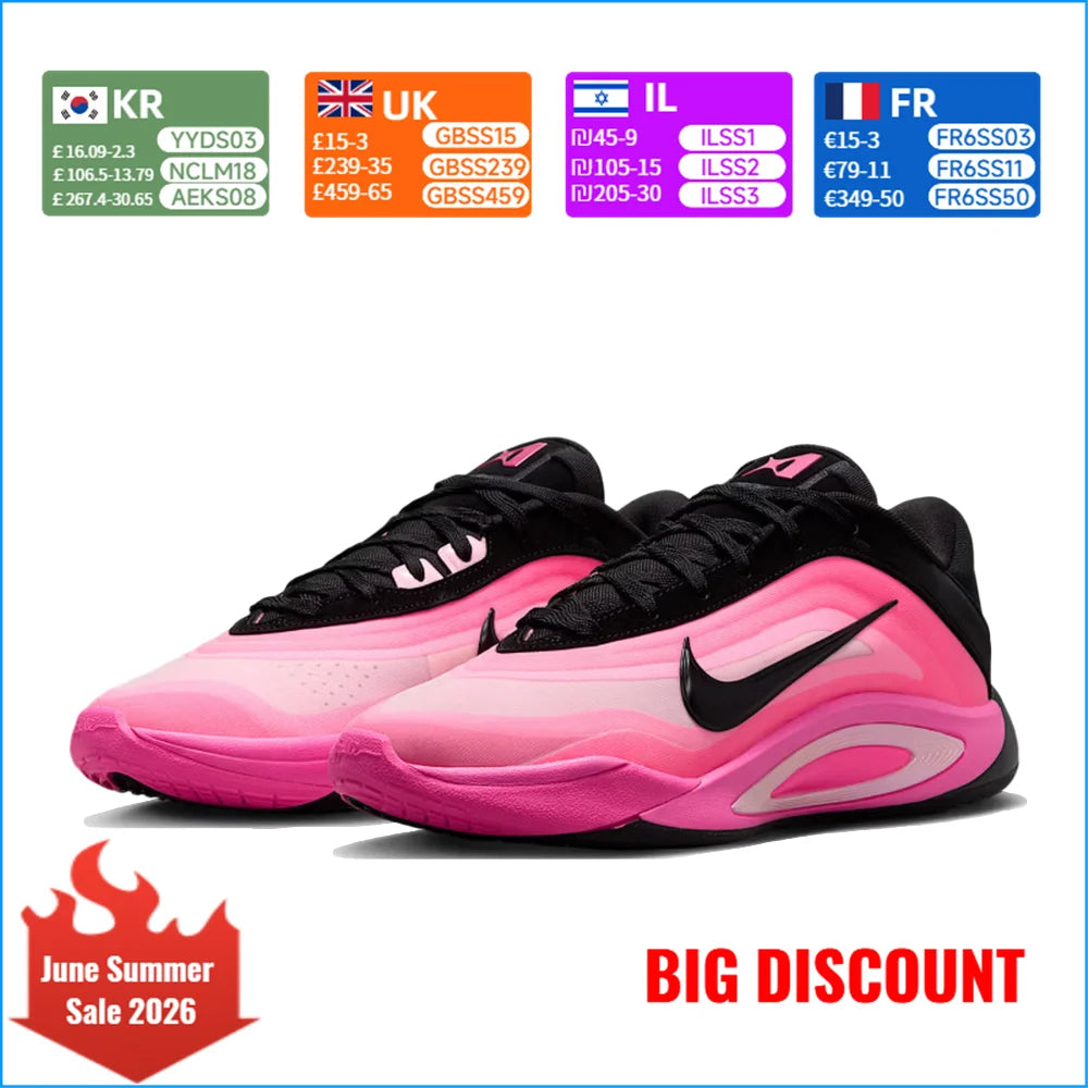 Nike A'ONE EP: scarpe da allenamento e da basket da donna alla moda, leggere, traspiranti, antiscivolo e resistenti FZ8606-001