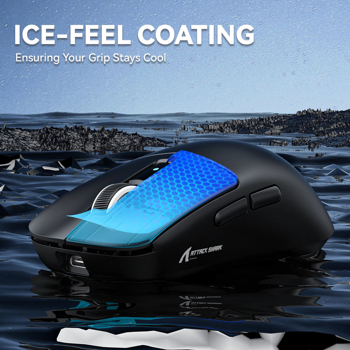 ATTACK SHARK R6 PAW3950MAX Wireless Gaming Mouse, 39g Ultralight, 8KHz Polling Rate, 42,000 DPI, Tri-Mode Bluetooth & 2.4G Gaming Mouse