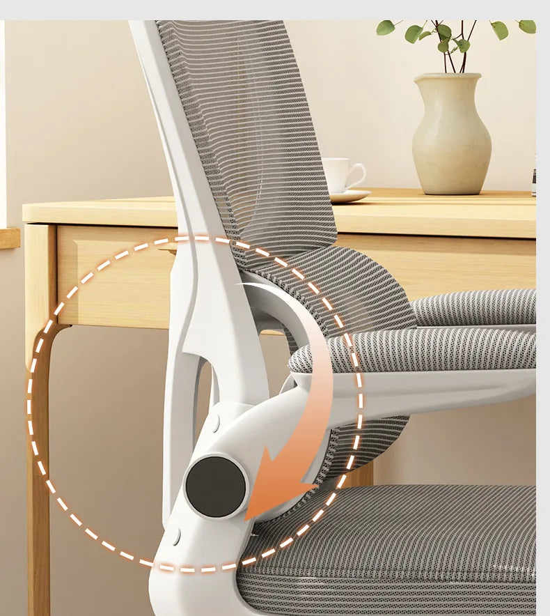 Chaise ergonomique pour ordinateur, protection lombaire, dossier respirant, chaise relevable, pour la maison et le bureau, idéale pour les postures assises prolongées.
