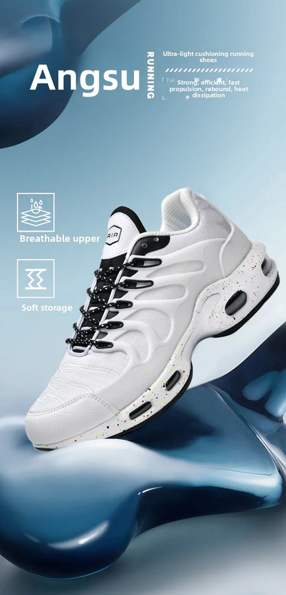 Men's Air-Cushioned Running Shoes Marathon Sports Breathable Lightweight Women's Comfortable Non-Slip Casual Shoes