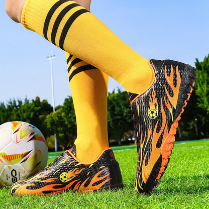 Men Professional Football Boots Cleats Boys Soccer Shoes Ankle Support Cleats Youth Outdoor Match Training Sneakers Non-slip.