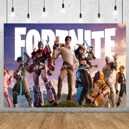 Fortnite Game Theme Birthday Party Decoration Background Fortnite Gamer Banner Boys Girls Photography Supplies Backdrop Kid Gift