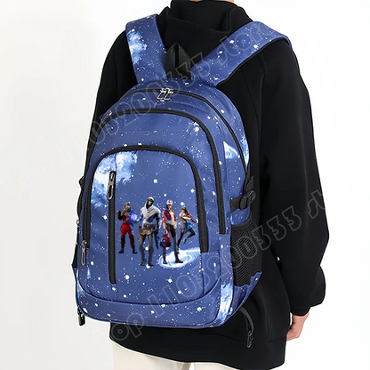 Fortnite Starry Sky Backpack Large Capacity Waterproof Laptop Bag Game Character Print Student Pack Boys and Girls Back to School Bag