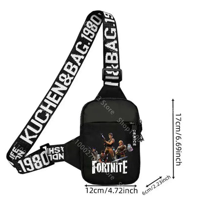 Fortnite Adult Shoulder Bag Sports Casual Lightweight Mini Phone Bags Cartoon Game Figure Printed Men Crossbody Chest Pack Gift