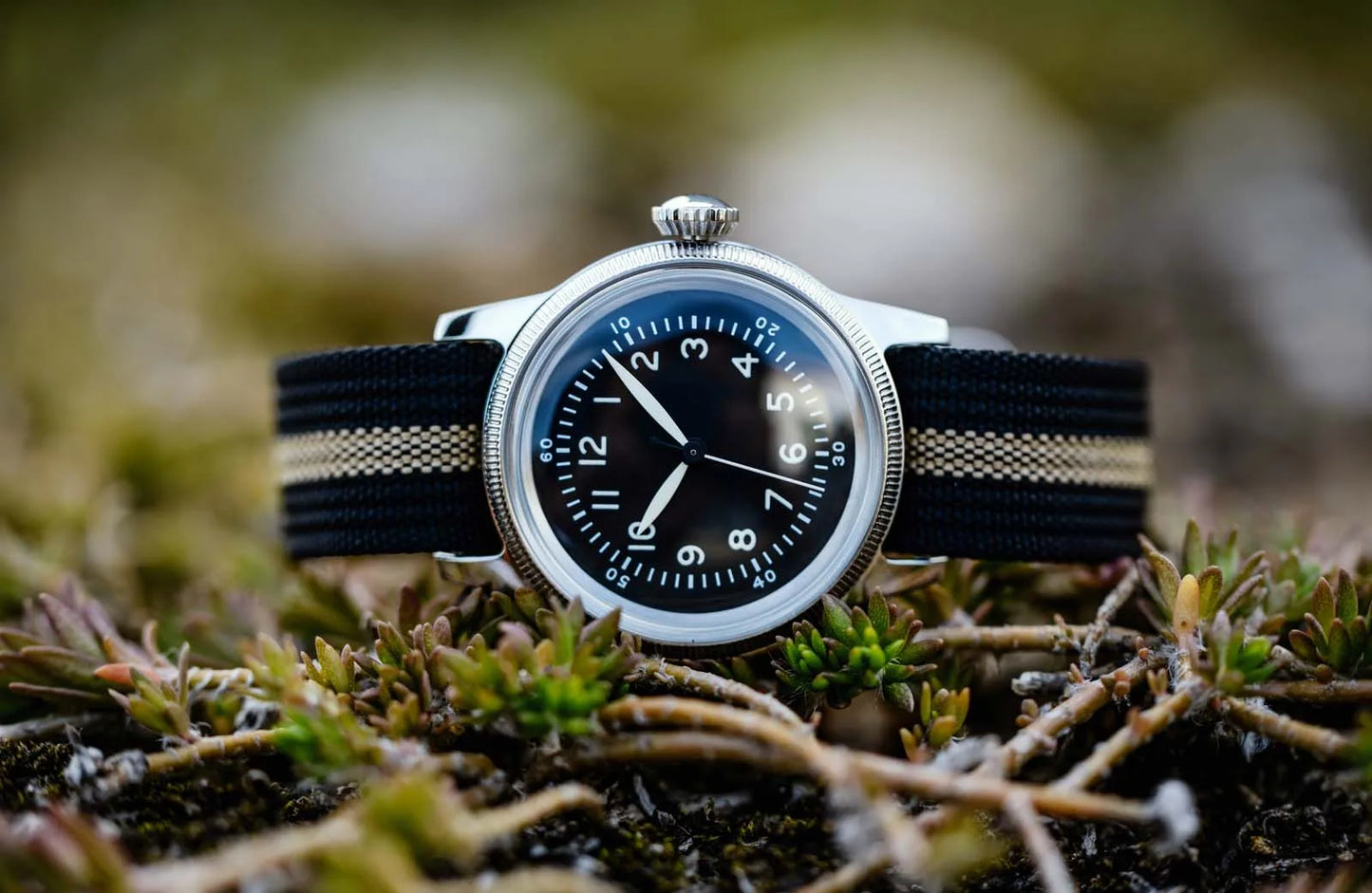 RDUNAE RA05 Vintage Military Watch 2035 Movement Quartz K1 Mineral Glass Crystal Stainless Steel Luminous Waterproof Men's Watches