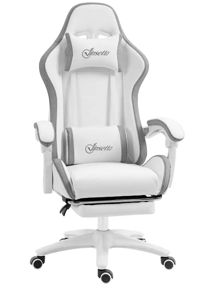 Ergonomic Gaming Chair with Footrest, Adjustable Headrest & Lumbar Support, 135° Reclining Gaming Chair, Height Adjustable Home Office Computer Chair 120KG