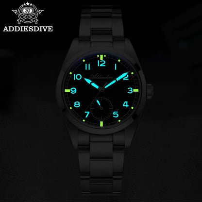 Orologio da uomo ADDIESDIVE 36mm al quarzo VH60, luminoso BGW9, vetro bombato, impermeabile 10Bar, in acciaio inossidabile