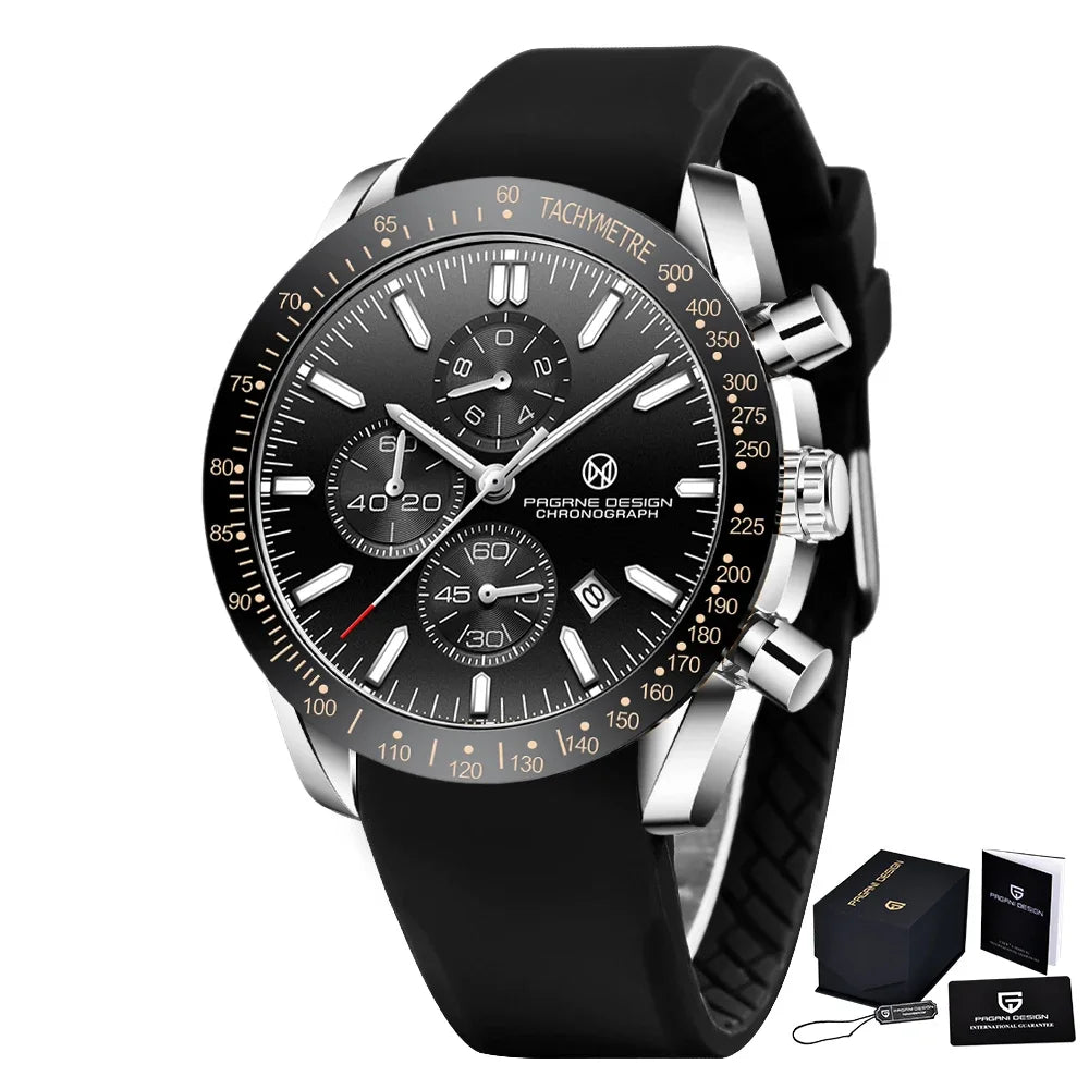 PAGANI DESIGN 45MM 2026 Men Quartz Watches 30M Waterproof Luxury Business Stainless Steel Relogio Masculino 5140