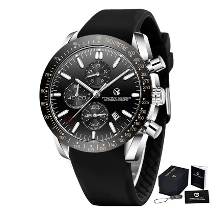 PAGANI DESIGN 45MM 2026 Men Quartz Watches 30M Waterproof Luxury Business Stainless Steel Relogio Masculino 5140