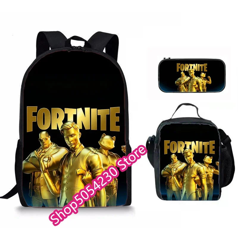 Fortnited 3-teiliges Rucksack-Set für Jungen – Victory Game, 16 Zoll, wasserabweisender Vorschul-Rucksack, cooler Grundschulrucksack