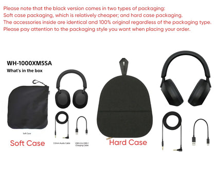 Cuffie wireless Sony WH-1000XM5 con cancellazione del rumore – Headset HiFi over-ear premium Bluetooth 5.2 con driver da 30mm, microfono e lunga durata della batteria