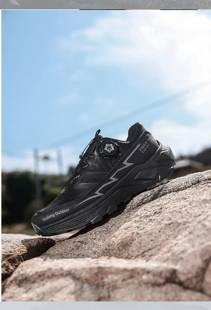 Zapatillas de senderismo transpirables para hombre — Hebilla giratoria, suela antideslizante