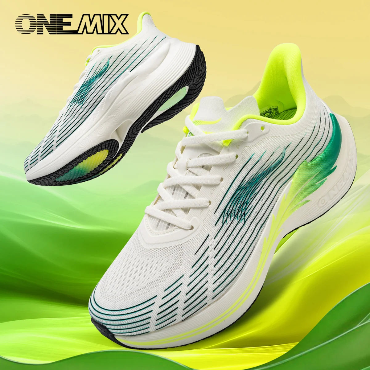 Onemix nove moške maratonske tekaške copate za ženske, zračne, lahke superge, športni copati z vezalkami, udobni, lahki in mehki