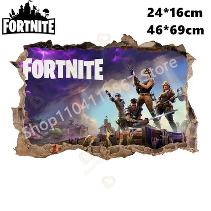 Fortnited Hot 3D Children Cartoon Wall Stickers Waterproof Home Decoration Battle Royale for Kid's Room PVC DIY Vinyl Wallpaper