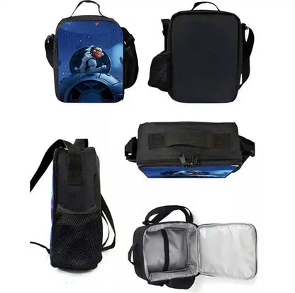 Lunch Bags for Children,Cartoon Fort-nite School Picnic Bags for Girls Boys,Kids Insulated Cooler Lunch Bags Portable Lightweigh
