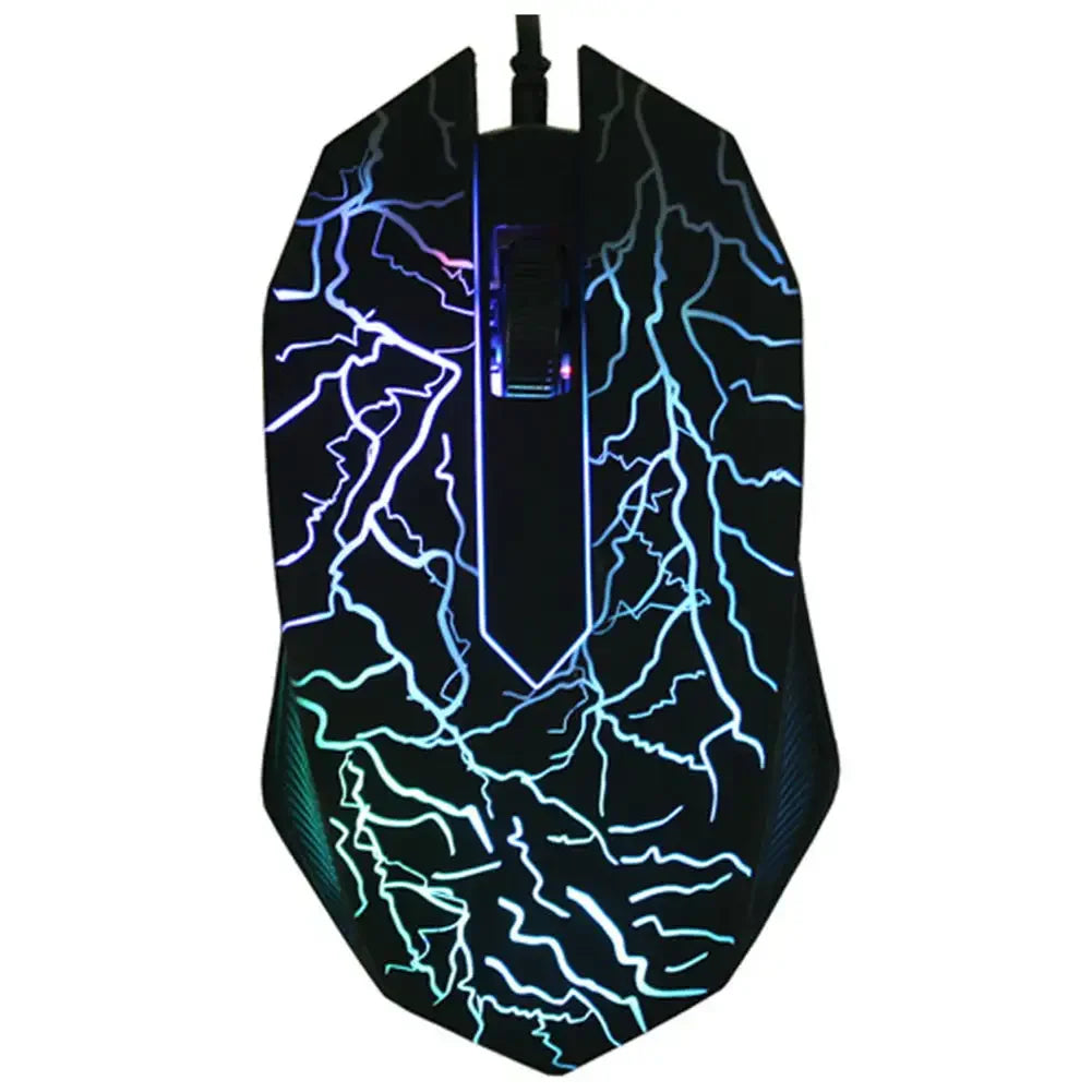 Mouse da gaming cablato USB 2400 DPI con retroilluminazione LED, mouse professionale per gamer, ergonomico, per PC, laptop e MacBook