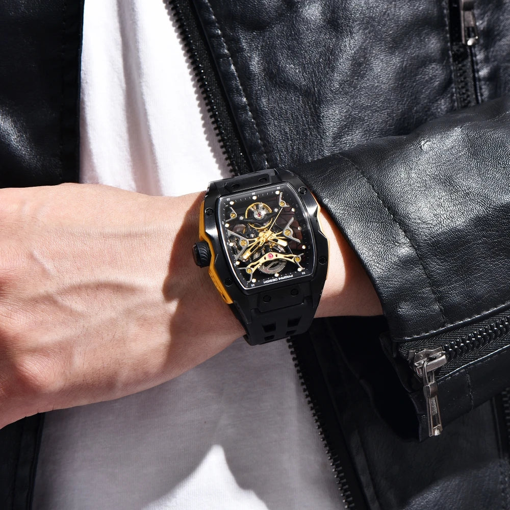 PAGANI DESIGN 2026 42MM New Alien Hollow Back Transparent Movement Luxury Men Watch Sapphire Glass Automatic Men Watches For Men