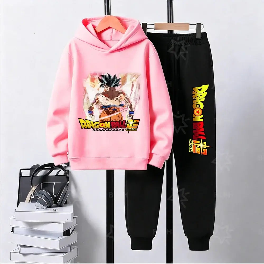 Kids Dragon Ball Camo Goku Printed Hoodie Set Casual Loose Comfortable Long Sleeve Sweatshirt Pants 2 Piece Outfits for Boys, Produit gaming premium Fraquane, produits de luxe, nouvelle génération, équipement gamer