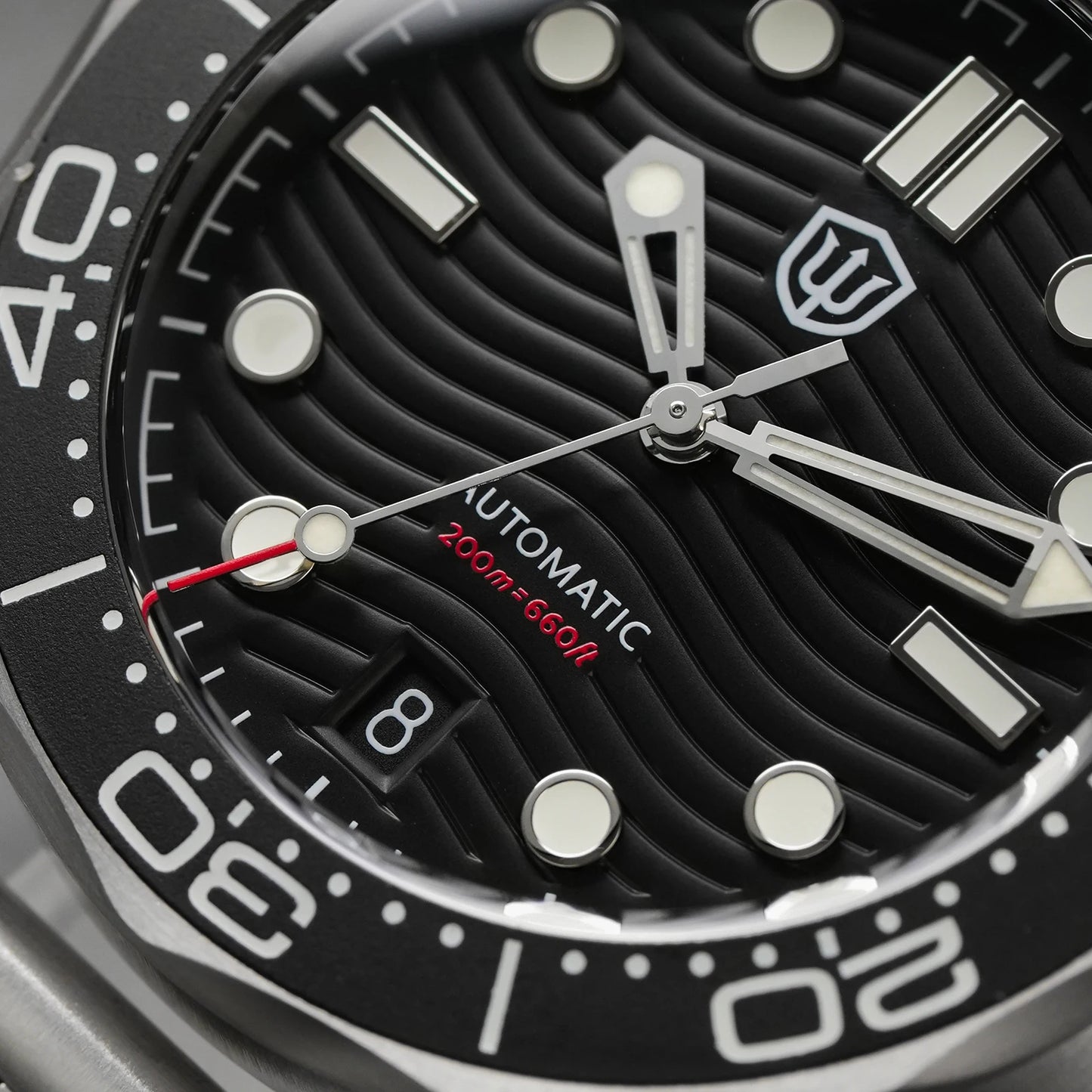Watchdives WD007 V2 39mm Titanium Dive Watch PT5000 Automatic Movement Luminous 200m Waterproof Domed Bubble Sapphire Watches