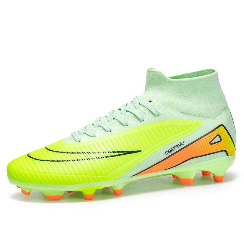 Chaussures de football montantes pour hommes, crampons longs, chaussures de football pour adultes, légères, entraînement sportif professionnel