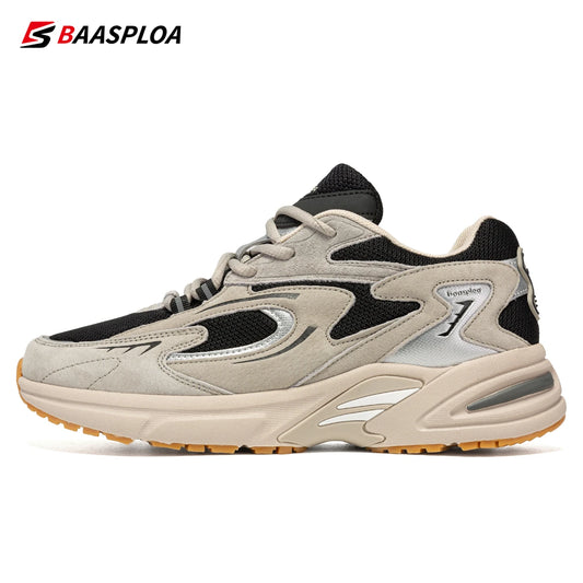 Baasploa New Running Shoes for Men, Outdoor Fashion Lightweight Mesh Sports Shoes, Male Casual Breathable Non-Slip Walking Shoes