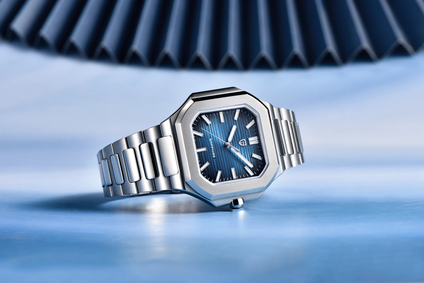 Nuovo orologio di lusso quadrato PAGANI DESIGN 2026 da uomo al quarzo, vetro zaffiro AR, movimento giapponese, luminoso, in acciaio 316L all steel