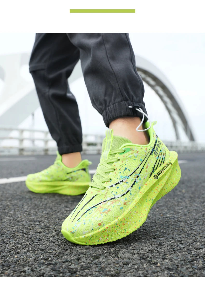 Tekaski čevlji Carbon Board Marathon Cushion za moške, športni, zračni, lahki, za ženske, udobni, športni, protizdrsni superge