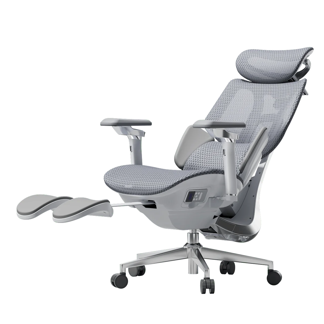 Smart Ergonomic Office Chair Fully Automated Lumbar Tracking 4D Headrest 720° Adjustable Armrests Mesh Swivel Chair Stylish