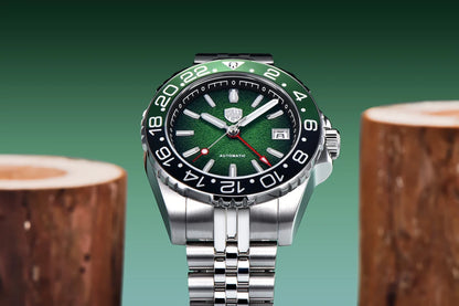 2026 RollsTimi New Men's Watches Luxury GMT Automatic Watch For Men Mechanical Wristwatch AR Sapphire Mirror Luminous Clock NH34