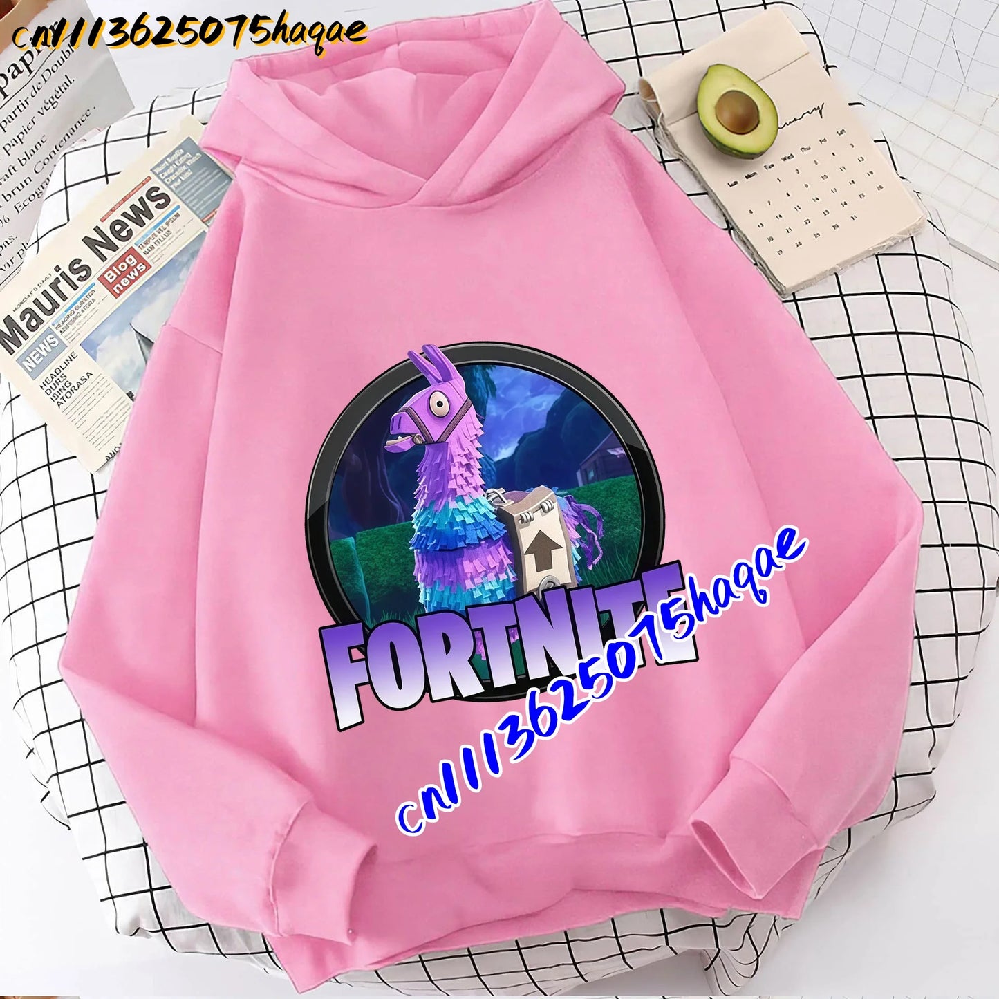 FORTNITED Children Long-sleeved Girls Boy Streetwear Boys Baby Hoodies Pullover Sweatshirt  Anime Fashion Kid Clothing Tops Gift